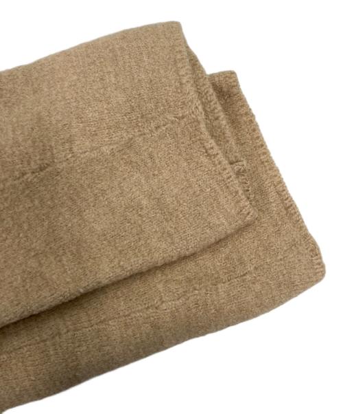 45R（フォーティファイブ・アール）45R (フォーティファイブ・アール) 縮絨ニットのロングコート ベージュの古着・服飾アイテム