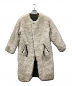 CASA FLINEカーサフライン）の古着「リサイクルポリウールリバーシブルコート」｜オリーブ