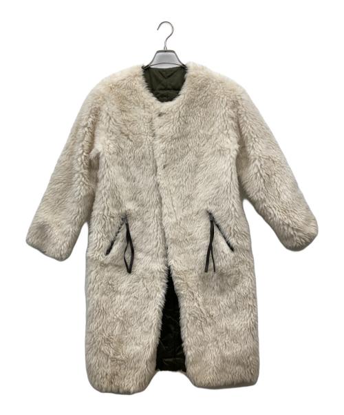 CASA FLINE（カーサフライン）CASA FLINE (カーサフライン) リサイクルポリウールリバーシブルコート オリーブ サイズ:FREEの古着・服飾アイテム