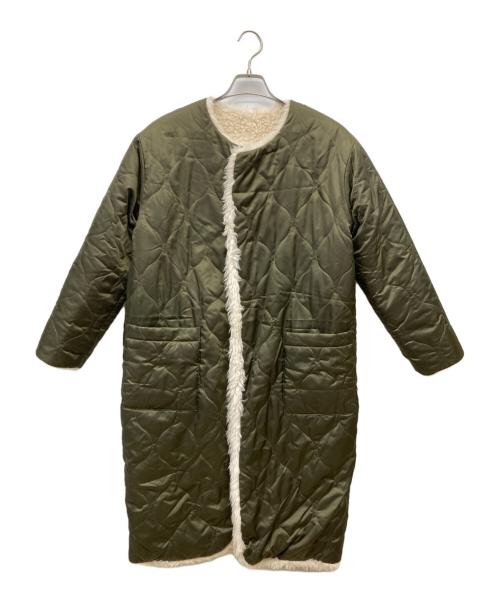 CASA FLINE（カーサフライン）CASA FLINE (カーサフライン) リサイクルポリウールリバーシブルコート オリーブ サイズ:FREEの古着・服飾アイテム