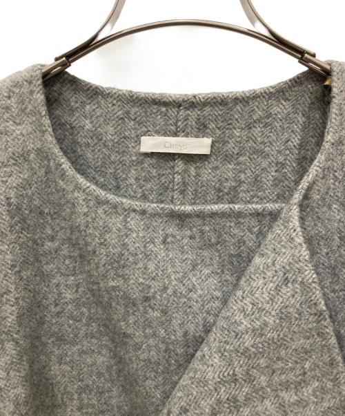 Choyo（チョーヨー）Choyo (チョーヨー) ヘリンボーンコート グレー サイズ:SIZE 36の古着・服飾アイテム