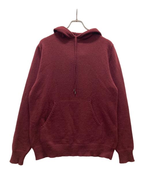 MAISON FLANEUR（メゾン フラネウール）MAISON FLANEUR (メゾン フラネウール) カシミヤ混ニットパーカー エンジ サイズ:Sの古着・服飾アイテム