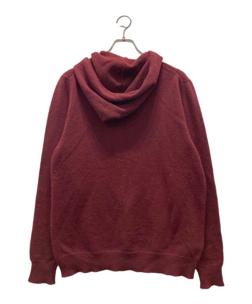 MAISON FLANEUR（メゾン フラネウール）MAISON FLANEUR (メゾン フラネウール) カシミヤ混ニットパーカー エンジ サイズ:Sの古着・服飾アイテム