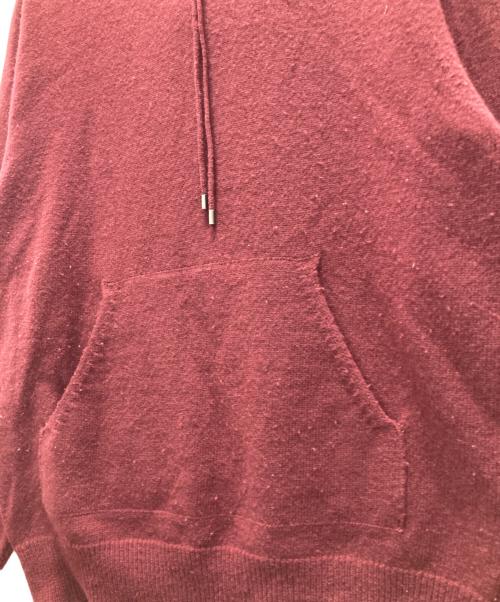 MAISON FLANEUR（メゾン フラネウール）MAISON FLANEUR (メゾン フラネウール) カシミヤ混ニットパーカー エンジ サイズ:Sの古着・服飾アイテム