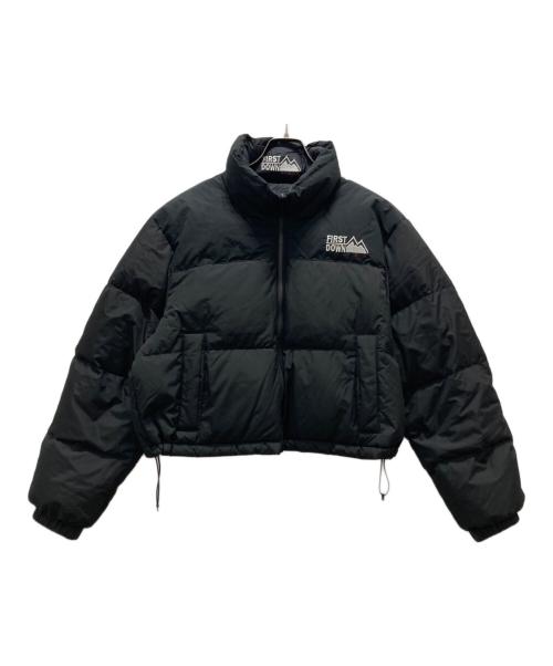 FIRST DOWN（ファーストダウン）FIRST DOWN (ファーストダウン) ショート バブルダウンジャケット マイクロフト ブラック サイズ:Mの古着・服飾アイテム