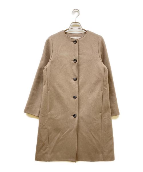 MACKINTOSH PHILOSOPHY（マッキントッシュ フィロソフィー）MACKINTOSH PHILOSOPHY (マッキントッシュ フィロソフィー) メルトンノーカラーコート ブラウン サイズ:36の古着・服飾アイテム