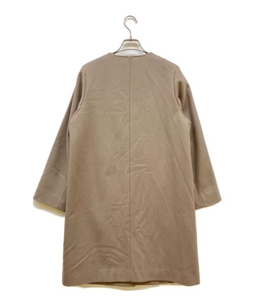 MACKINTOSH PHILOSOPHY（マッキントッシュ フィロソフィー）MACKINTOSH PHILOSOPHY (マッキントッシュ フィロソフィー) メルトンノーカラーコート ブラウン サイズ:36の古着・服飾アイテム