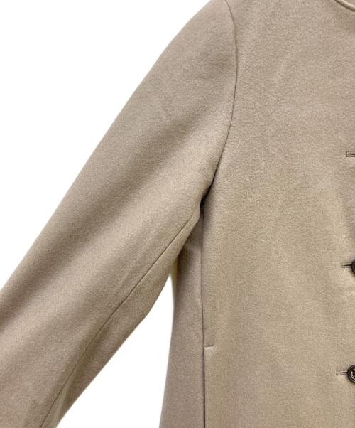 MACKINTOSH PHILOSOPHY（マッキントッシュ フィロソフィー）MACKINTOSH PHILOSOPHY (マッキントッシュ フィロソフィー) メルトンノーカラーコート ブラウン サイズ:36の古着・服飾アイテム