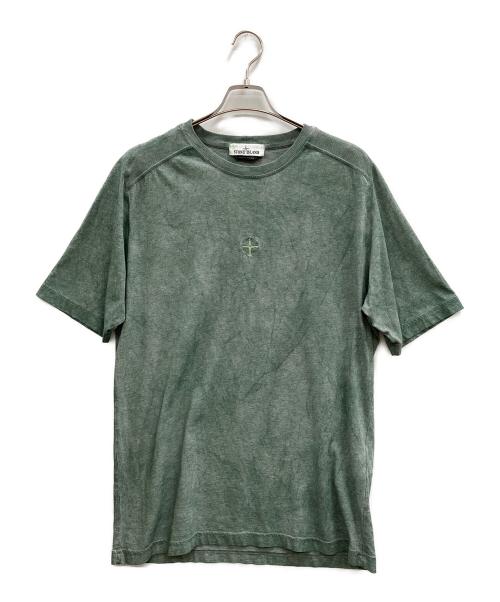 STONE ISLAND（ストーンアイランド）STONE ISLAND (ストーンアイランド) オーバーダイTシャツ グリーン サイズ:Lの古着・服飾アイテム