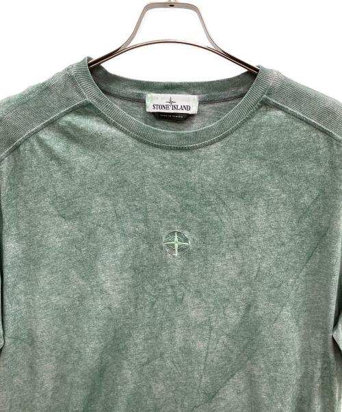 STONE ISLAND（ストーンアイランド）STONE ISLAND (ストーンアイランド) オーバーダイTシャツ グリーン サイズ:Lの古着・服飾アイテム