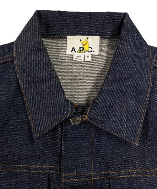 A.P.C.（アーペーセー）A.P.C. (アーペーセー) pokemon (ポケモン) VESTE JEAN POKEMON/デニムジャケット /A.P.C. x ポケモン インディゴ サイズ:Mの古着・服飾アイテム