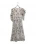 Mystrada (マイストラーダ) ラッフルプリントワンピース グレー サイズ:34：7000円