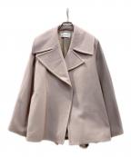 ）の古着「ビッグカラーショートコート」｜ピンク