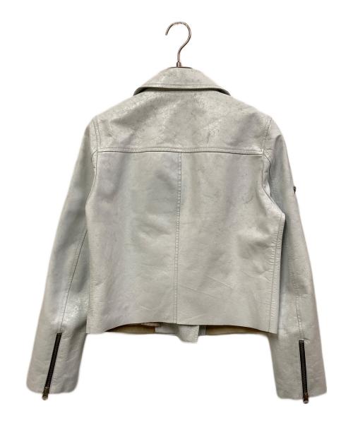 GOLDEN GOOSE（ゴールデングース）GOLDEN GOOSE (ゴールデングース) レザーダブルライダースジャケット ホワイト サイズ:SIZE Sの古着・服飾アイテム