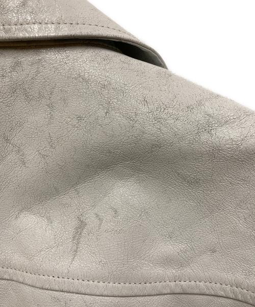 GOLDEN GOOSE（ゴールデングース）GOLDEN GOOSE (ゴールデングース) レザーダブルライダースジャケット ホワイト サイズ:SIZE Sの古着・服飾アイテム