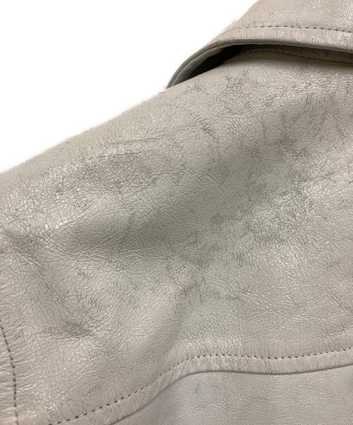 GOLDEN GOOSE（ゴールデングース）GOLDEN GOOSE (ゴールデングース) レザーダブルライダースジャケット ホワイト サイズ:SIZE Sの古着・服飾アイテム