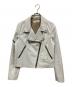 GOLDEN GOOSE（ゴールデングース）の古着「レザーダブルライダースジャケット」｜ホワイト