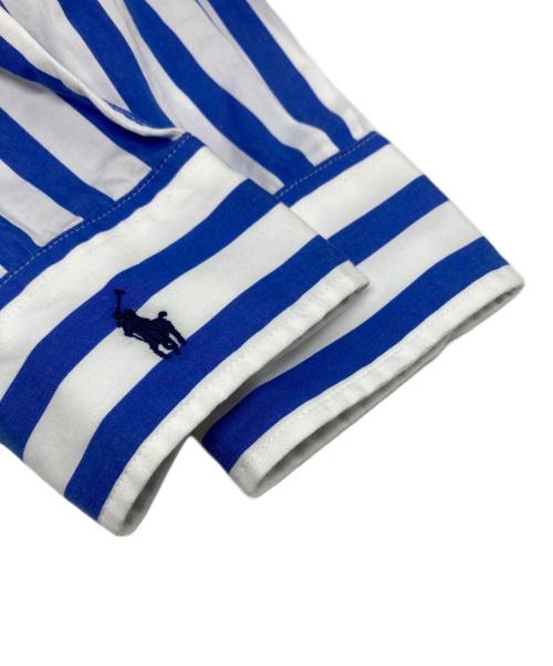 POLO RALPH LAUREN（ポロ・ラルフローレン）POLO RALPH LAUREN (ポロ・ラルフローレン) ベルテッド ストライプド コットン シャツドレス/WMPODRSNFA20541 ブルー×ホワイト サイズ:2 未使用品の古着・服飾アイテム