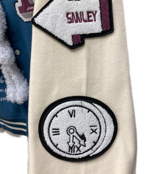 13DE MARZO（トレセ デ マルソ）13DE MARZO (トレセ デ マルソ) SMILEY (スマイリー) コラボスタジャン アイボリー×ブルー サイズ:Ⅼの古着・服飾アイテム