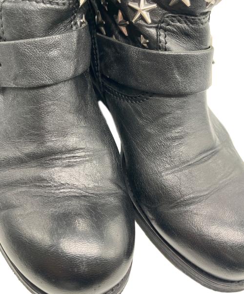 JIMMY CHOO（ジミーチュウ）JIMMY CHOO (ジミーチュウ) スタースタッズエンジニアブーツ ブラック サイズ:SIZE 38の古着・服飾アイテム