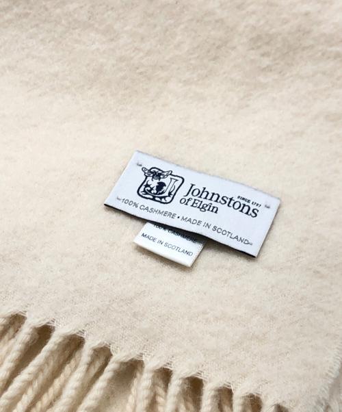 JOHNSTONS OF ELGIN（ジョンストンズオブエルガン）JOHNSTONS OF ELGIN (ジョンストンズオブエルガン) カシミヤ大判ストール エクリュ サイズ:下記参照の古着・服飾アイテム