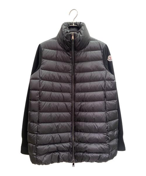 MONCLER（モンクレール）MONCLER (モンクレール) CARDIGAN/ニット切替 ダウンジャケット ブラック サイズ:XSの古着・服飾アイテム