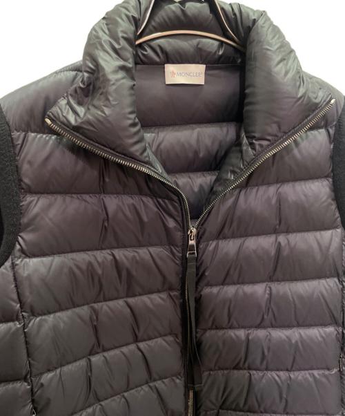 MONCLER（モンクレール）MONCLER (モンクレール) CARDIGAN/ニット切替 ダウンジャケット ブラック サイズ:XSの古着・服飾アイテム
