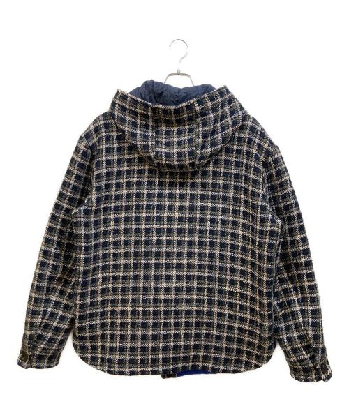 ETRO（エトロ）ETRO (エトロ) ジャガードフーデッドジャケット ブラック×グレー サイズ:Lの古着・服飾アイテム