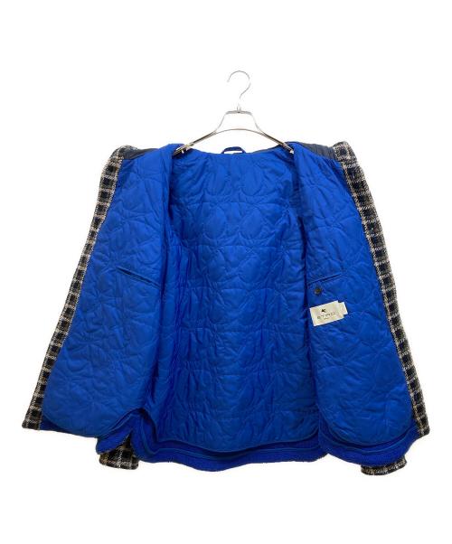 ETRO（エトロ）ETRO (エトロ) ジャガードフーデッドジャケット ブラック×グレー サイズ:Lの古着・服飾アイテム
