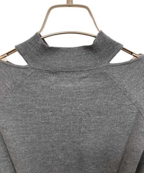 ANAYI（アナイ）ANAYI (アナイ) ウールシルクショルダースリット プルオーバー グレー サイズ:SIZE 38の古着・服飾アイテム