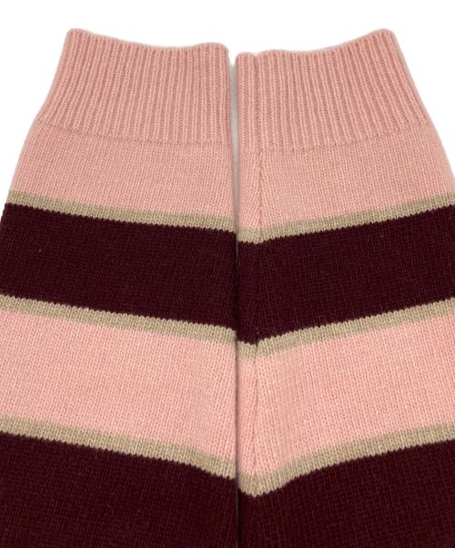 maison kitsune（メゾンキツネ）maison kitsune (メゾンキツネ) ボーダーカーディガン ピンク サイズ:Sの古着・服飾アイテム