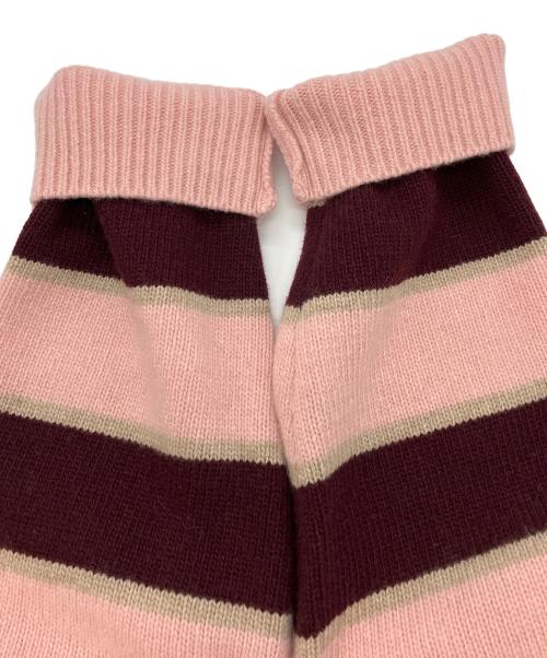 maison kitsune（メゾンキツネ）maison kitsune (メゾンキツネ) ボーダーカーディガン ピンク サイズ:Sの古着・服飾アイテム