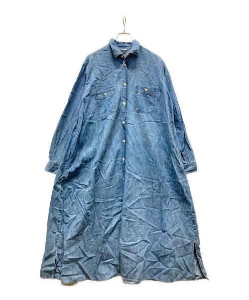 HARVESTY（ハーベスティー）HARVESTY (ハーベスティー) DENIM WORK SHIRT DRESS/デニムシャツワンピース インディゴ サイズ:2の古着・服飾アイテム
