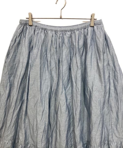 journal standard luxe（ジャーナルスタンダード ラックス）journal standard luxe (ジャーナルスタンダード ラックス) エアワッシャー キリカエギャザースカート ブルー サイズ:freeの古着・服飾アイテム