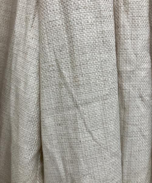 mizuiro-ind（ミズイロインド）mizuiro-ind (ミズイロインド) 綿麻プリペラクロスキュロットパンツ アイボリー サイズ:Fの古着・服飾アイテム