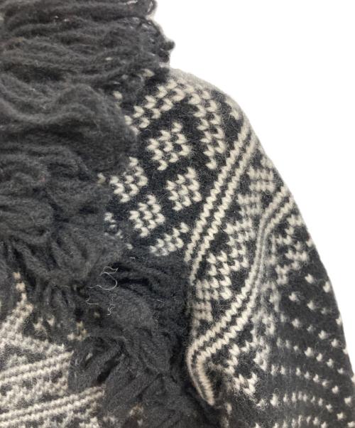 HYKE（ハイク）HYKE (ハイク) NORDIC FRINGE SWEATER ブラック サイズ:SIZE 1の古着・服飾アイテム