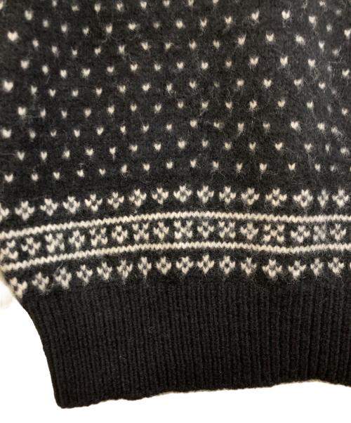 HYKE（ハイク）HYKE (ハイク) NORDIC FRINGE SWEATER ブラック サイズ:SIZE 1の古着・服飾アイテム
