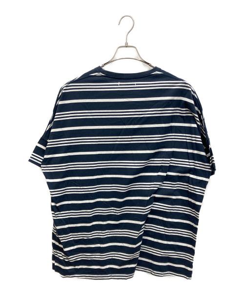 nonnative（ノンネイティブ）nonnative (ノンネイティブ) CLERK S/S TEE COTTON JERSEY BORDER ネイビー サイズ:3の古着・服飾アイテム