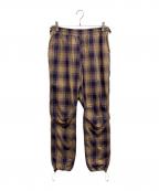 nonnativeノンネイティブ）の古着「HIKER EASY PANTS COTTON TYPEWRITER TARTAN CHECK」｜ベージュ×パープル