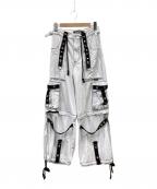 TRIPP NYCトリップニューヨークシティー）の古着「PYRAMID STUD STRAP PANT」｜ホワイト