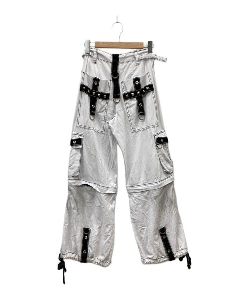 TRIPP NYC（トリップニューヨークシティー）TRIPP NYC (トリップニューヨークシティー) PYRAMID STUD STRAP PANT ホワイト サイズ:XXSの古着・服飾アイテム