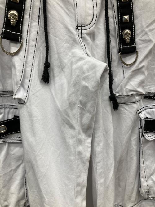 TRIPP NYC（トリップニューヨークシティー）TRIPP NYC (トリップニューヨークシティー) PYRAMID STUD STRAP PANT ホワイト サイズ:XXSの古着・服飾アイテム