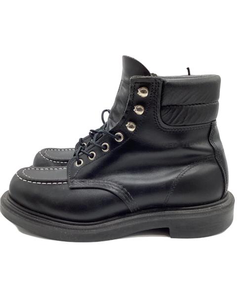 RED WING（レッドウィング）RED WING (レッドウィング) SUPERSOLE 6' MOC-TOE ブラック サイズ:6.5の古着・服飾アイテム