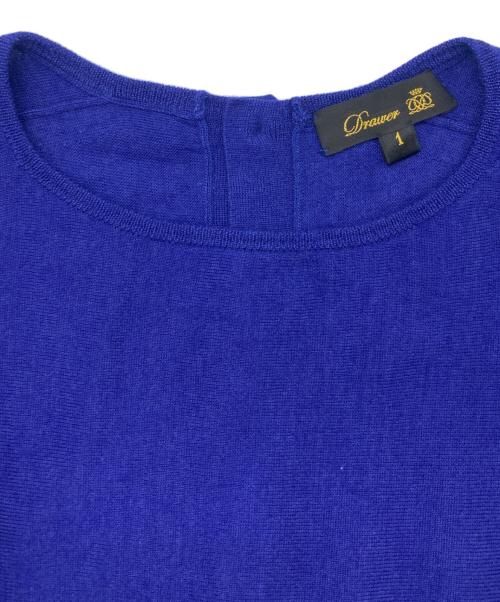 DRAWER（ドゥロワー）Drawer (ドゥロワー) カシミヤシルクバックボタンニット ネイビー サイズ:1の古着・服飾アイテム