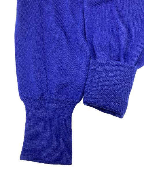 DRAWER（ドゥロワー）Drawer (ドゥロワー) カシミヤシルクバックボタンニット ネイビー サイズ:1の古着・服飾アイテム