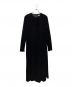 CLANEクラネ）の古着「VELOUR GLITTER ONEPIECE　17112-5382」｜ブラック