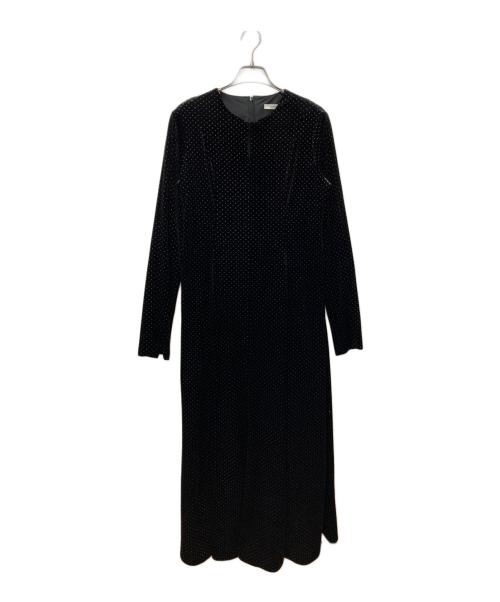 CLANE（クラネ）CLANE (クラネ) VELOUR GLITTER ONEPIECE　17112-5382 ブラック サイズ:2の古着・服飾アイテム