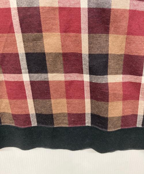 BLACK LABEL CRESTBRIDGE（ブラックレーベル クレストブリッジ）BLACK LABEL CRESTBRIDGE (ブラックレーベル クレストブリッジ) チェック柄ジップアップパーカー ボルドー サイズ:Lの古着・服飾アイテム
