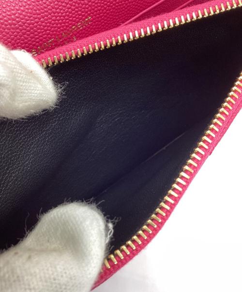 Saint Laurent Paris（サンローランパリ）Saint Laurent Paris (サンローランパリ) エンベロープチェーンウォレット ピンクの古着・服飾アイテム