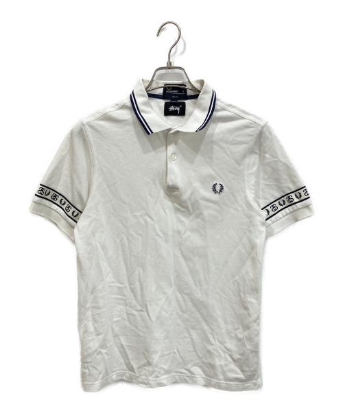 FRED PERRY（フレッドペリー）FRED PERRY (フレッドペリー) stussy (ステューシー) ポロシャツ ホワイト サイズ:Mの古着・服飾アイテム